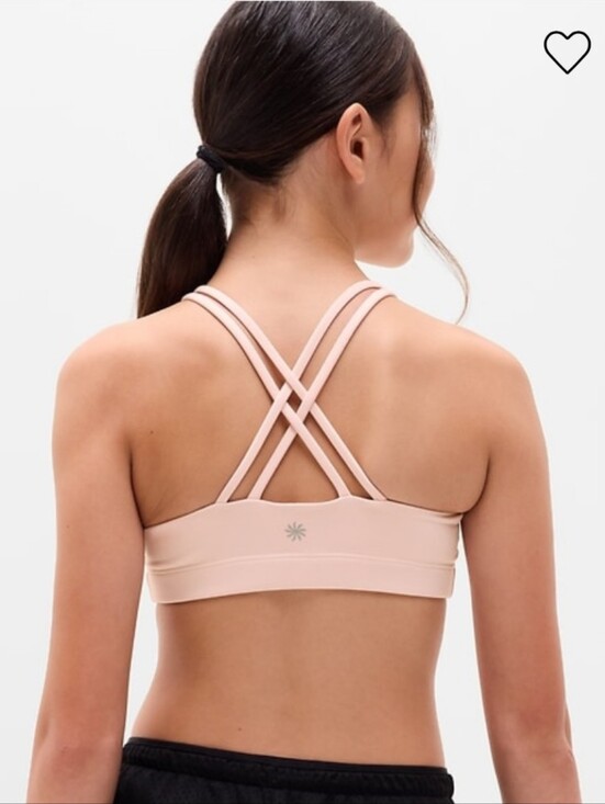 Athleta Other - Athleta Whiteish Pink Sports Bra with Crossback Design